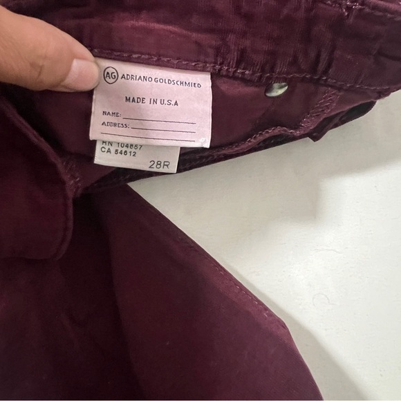 Adriano Goldschmidt Women’s 28R The Legging Super Skinny Corduroy Pants Plum EUC - Picture 9 of 11